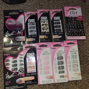 Nail Art Strips And Accessoriws - Assorted Designs Set #3